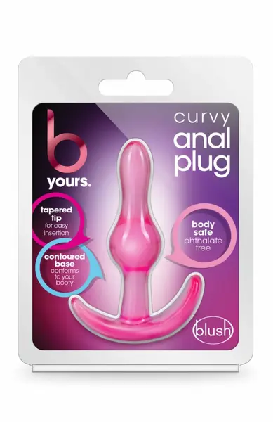 Blush Novelties B Yours Curvy Pink Plug, tanak anatomski model od 9 cm