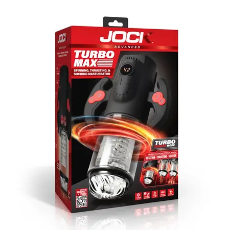 Turbo Max intimna mašina sa sistemom rotacije, potiskivanja i usisavanja, providno crna