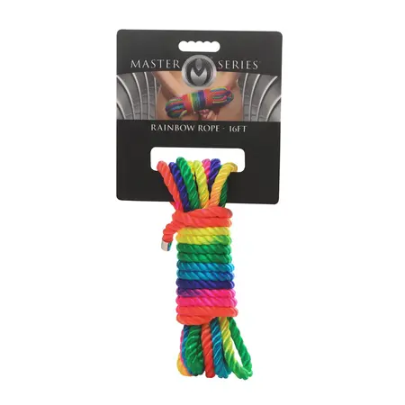 Blush Cuerda Arcoiris najlonski konopac za bondage dužine 4.88 metara u duginim bojama bez jezgra