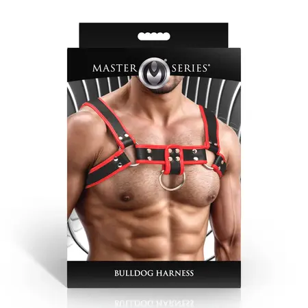 Sport Fucker Bulldog crveni harness podesivi grudni pojas od veganske kože