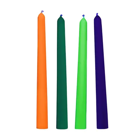 Glow Wax UV Light-Reactive Drip Candle Set 4pcs Multicolor 19cm