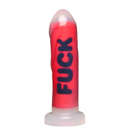 NS Novelties silikonski dildo crveni 18.5 cm sa rebrastom teksturom i vakuumskom bazom