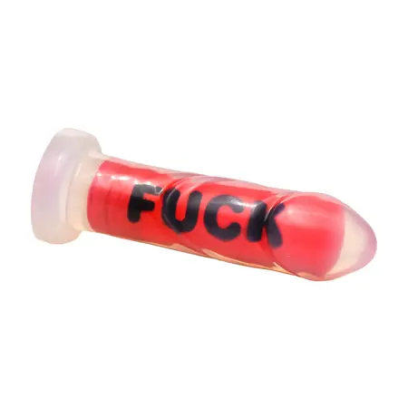 NS Novelties silikonski dildo crveni 18.5 cm sa rebrastom teksturom i vakuumskom bazom