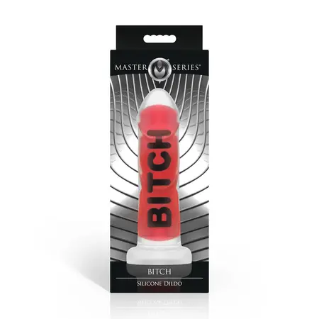 XR Brands Premium silikonski dildo sa vakuumskom čašicom crveni rebrasti 18.5 cm