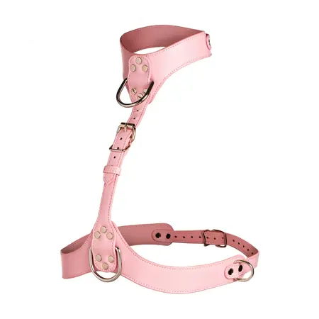 Vixen Vegan Kožni Grudni Pojas Roze Podesivi Ženski Model