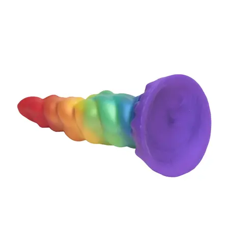 Magic Rider silikonski fantasy model u obliku duginog jednorogovog roga 17cm XR Brands