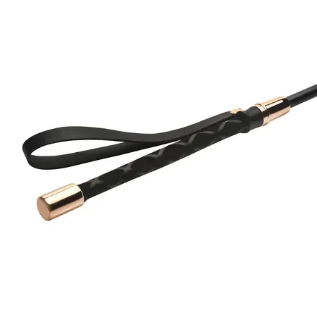 Sinful Impact Cane crno zlatni štap sa ergonomskom drškom od veganske kože 61cm
