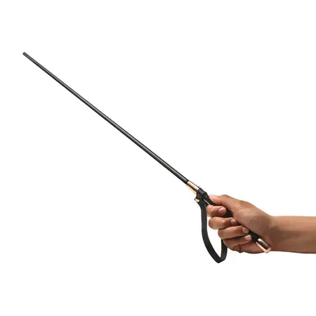Sinful Impact Cane crno zlatni štap sa ergonomskom drškom od veganske kože 61cm