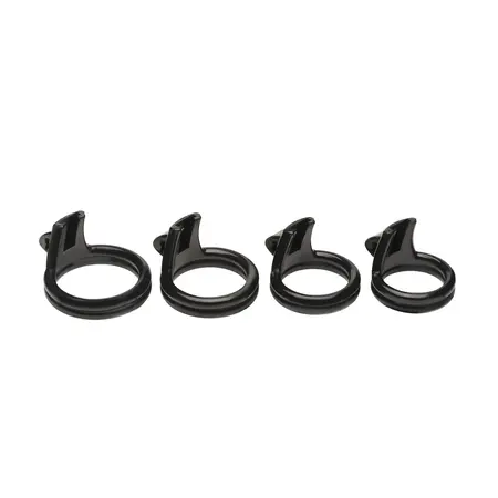 Hard Stop Double Ring System Secure Chastity Device Black Adjustable