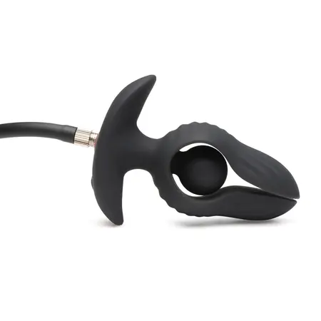 XR Brands Perla Oscura Inflatable Plug with Remote Control Black