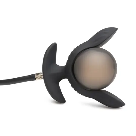 XR Brands Perla Oscura Inflatable Plug with Remote Control Black