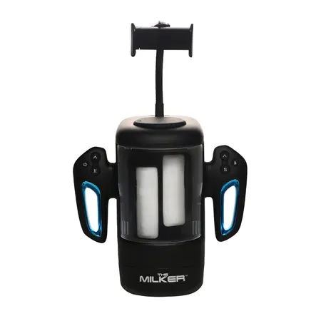 Cyber Milker Intimate Device with Vibration & Phone Mount Transparent/Black