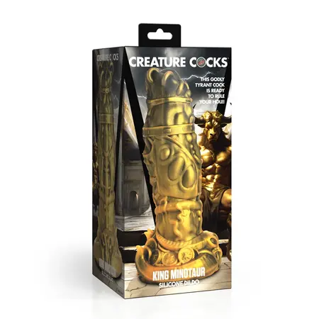Minotauro Rey Fantasy Silicone Model Gold 9.3in Suction Base