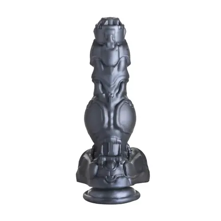 XR Brands Cyborg silikonska intimna igračka sa pokretima srebrna 22 do 24 cm USB daljinski upravljač