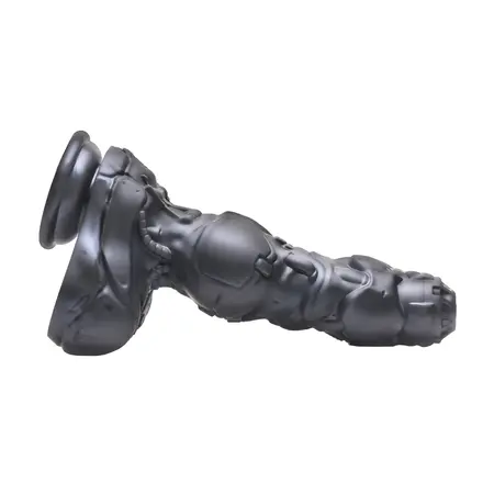 XR Brands Cyborg silikonska intimna igračka sa pokretima srebrna 22 do 24 cm USB daljinski upravljač