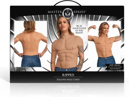 Ripped silikonski muški torzo S, realistična mišićava majica za gornji deo tela