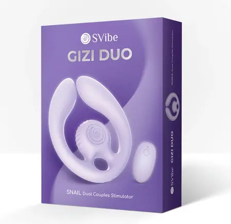Svibe GIZI Duo intimni dupli stimulator za parove, ljubičasti, sa daljinskim upravljačem