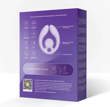 Svibe GIZI Duo intimni dupli stimulator za parove, ljubičasti, sa daljinskim upravljačem