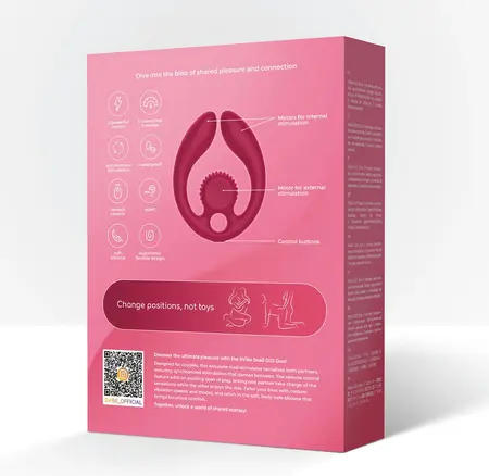 SVibe GIZI Duo Burgundy dupli intimni masažer za parove sa daljinskim upravljačem