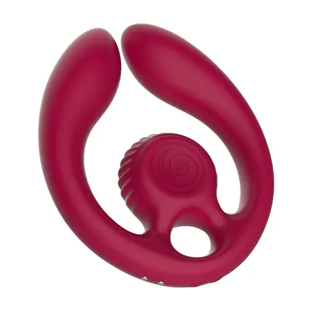 SVibe GIZI Duo Burgundy dupli intimni masažer za parove sa daljinskim upravljačem