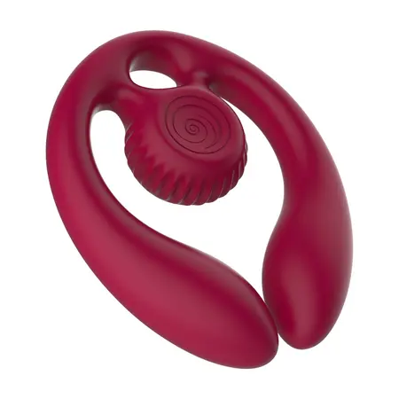 SVibe GIZI Duo Burgundy dupli intimni masažer za parove sa daljinskim upravljačem