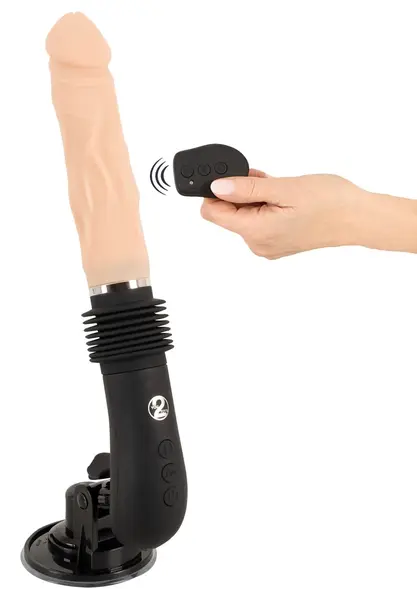 You2Toys RC dildo sa funkcijom potiskivanja u boji kože, dužine od 30.3 do 36.8 cm, punjivi silikon