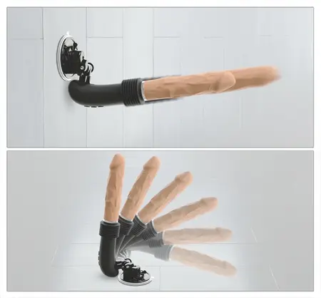 You2Toys RC dildo sa funkcijom potiskivanja u boji kože, dužine od 30.3 do 36.8 cm, punjivi silikon