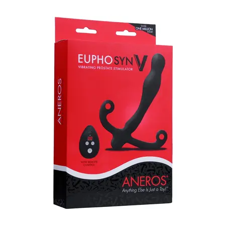 Aneros Eupho Syn V vibrirajući masažer prostate crni, 10 modova, daljinski upravljač