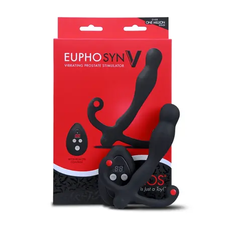 Aneros Eupho Syn V vibrirajući masažer prostate crni, 10 modova, daljinski upravljač