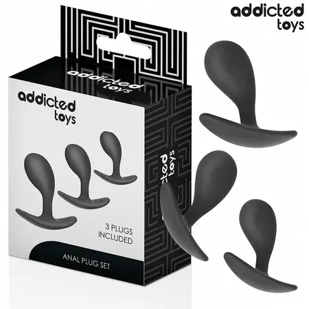 Set silikonskih intimnih čepova Addicted Toys Model 3 sa tri veličine, hipoalergenski