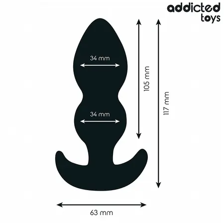 Addicted Toys silikonski čep Large 11.7cm, ergonomski oblik i medicinski silikon