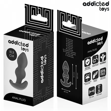 Addicted Toys Silicone Anal Plug S 10.3 cm - Ball-Shape, Medical Grade