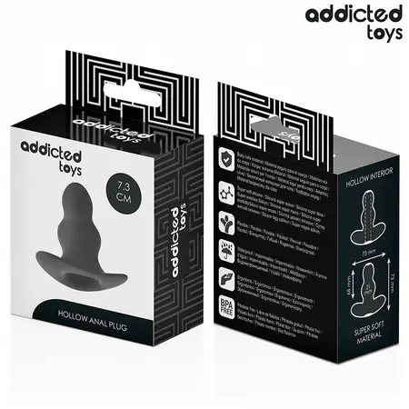 Addicted Toys silikonski šuplji analni čep S 7.3 cm, kompaktan ergonomski model
