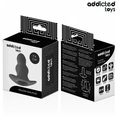 Addicted Toys silikonski šuplji čep M 9.6cm, anatomski srednji model