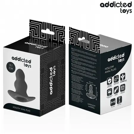 Addicted Toys Hollow Silicone Plug L 11.1cm - Ergonomic Medical-Grade