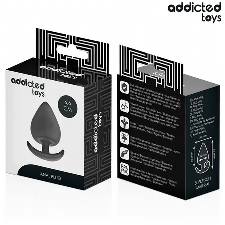 Addicted Toys Silicone Anal Plug M 6.6 cm - Ergonomic Medical-Grade Model
