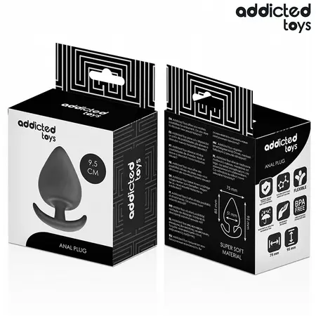 Addicted Toys silikonski analni čep XL 9.5 cm, anatomski dizajn i medicinski silikon