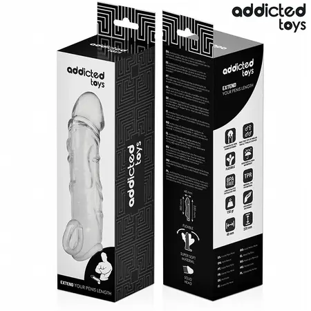 Addicted Toys Transparent Extension Sleeve 22cm - Anatomical Enhancer
