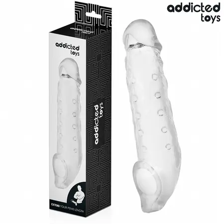 Addicted Toys Transparent Extension Sleeve S 23cm Anatomical Fit