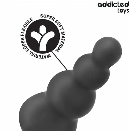 Addicted Toys silikonski intimni plag sa prstenom Model 5, crni, 235 mm