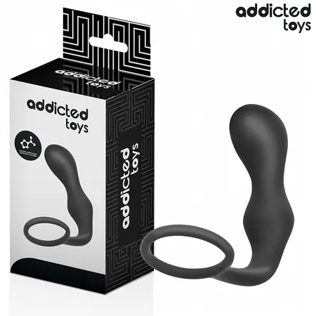 Addicted Toys silikonski analni čep Model 3 sa prstenom za pridržavanje, 195mm crni