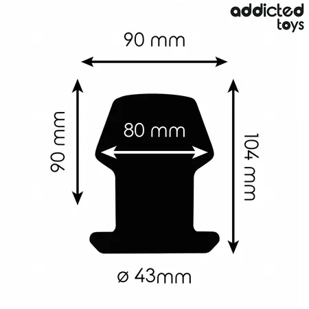 Addicted Toys Extreme Hollow Plug Silicone L 10.4cm, anatomski veliki model