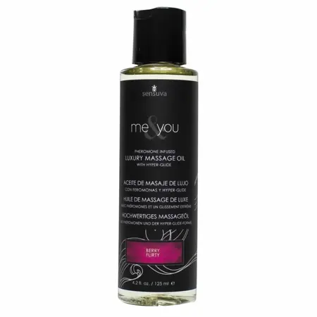 Sensuva Me & You Berry Flirty Massage Oil 125ml - Long-Lasting Formula