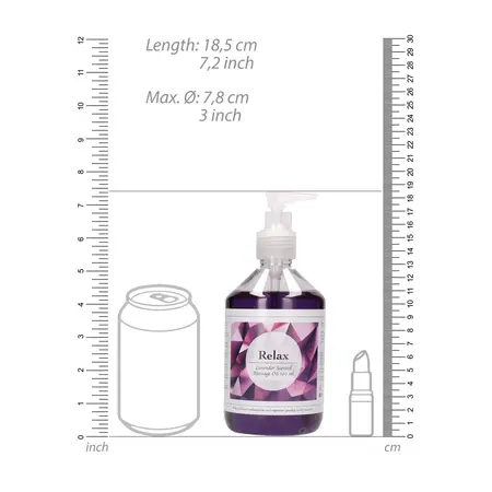 RelaX Massage Oil Lavender Aroma 500ml Paraben-Free Skin Nourishing