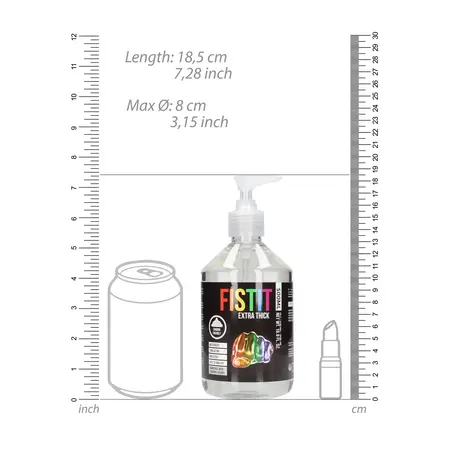 Fist It Rainbow Extra Thick Water-Based Lubricant 500ml Pump Bottle