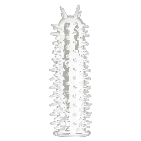 Sinner Gear Spiky Silicone Extension Sleeve Transparent 14 cm