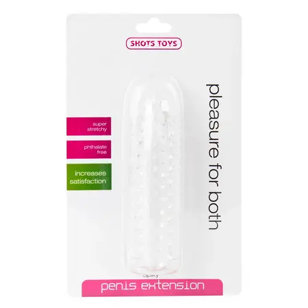 Sinner Gear Spiky Silicone Extension Sleeve Transparent 14 cm