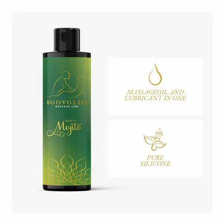 BodyGliss Minty Mojito ulje za masažu i lubrikaciju 150ml, osvežavajući miris