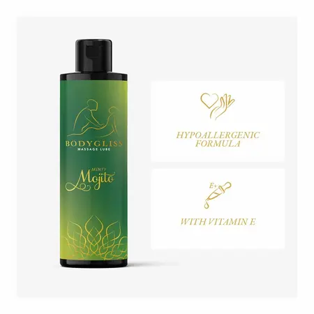 BodyGliss Minty Mojito ulje za masažu i lubrikaciju 150ml, osvežavajući miris