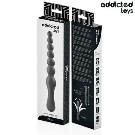Addicted Toys silikonski dvostrani analni masažer dužine 24 cm sa postepenim proširenjem